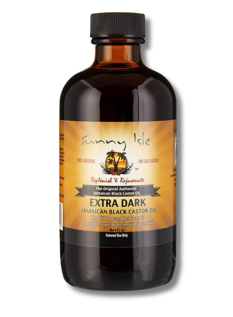 Sunny Isle Extra Dark Jamaican Black Castor Oil 6oz - | 100% Natural High Potency Treatment for Hair, Scalp - Image 1